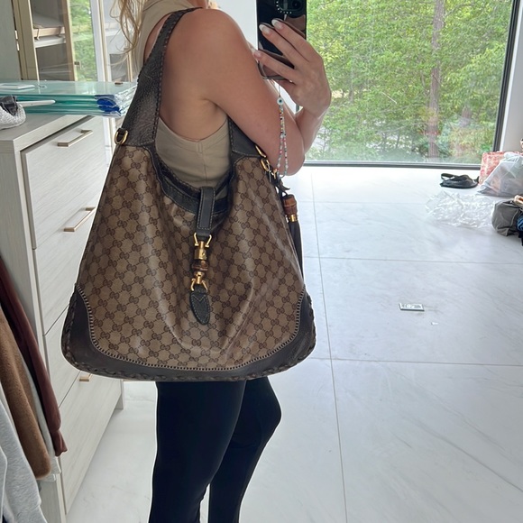 Gucci New Jackie Bag GG Coated Canvas Large - Picture 13 of 16